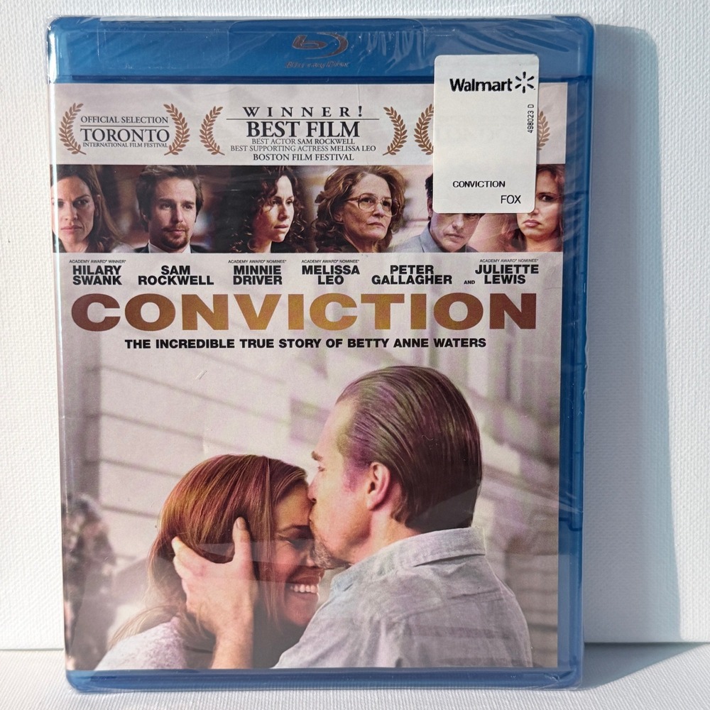 NEW "Conviction" Blu-ray Movie Hilary Swank Sam Rockwell Sealed True Story Drama